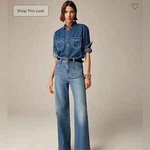 J. Crew High Rise Wide Leg Sailor Trouser in 1996 Size 29 SOLD OUT online